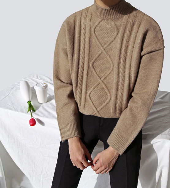 Twist pola Knit (3color) (wool80%)