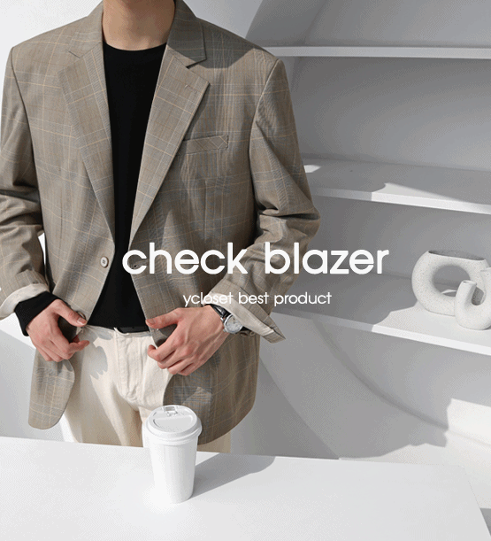 Tener check over blazer (1color)