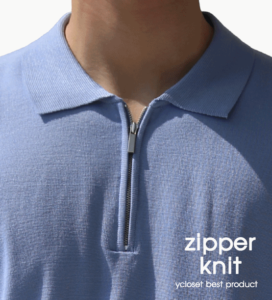 Compo zipper half knit(13color)