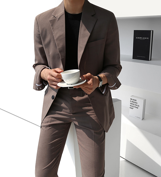 Lesse linen brown suit (1color)