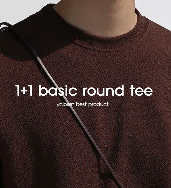 1+1 Sodel basic round tee (6color)