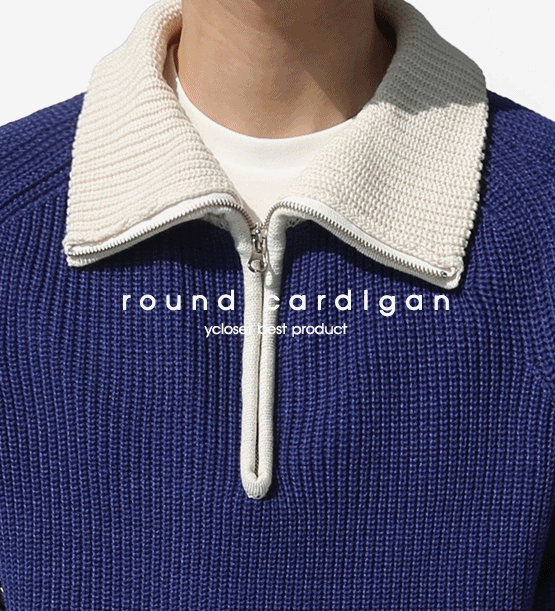 Deon half zip-up knit(5color)