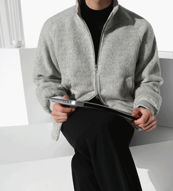 Duct mohair wool blouson(3color)(wool 30%)
