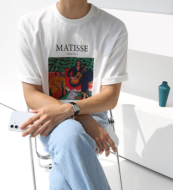 Matisse printing half tee (2color)