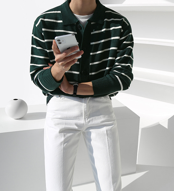Saint stripe kara cardigan (3color)
