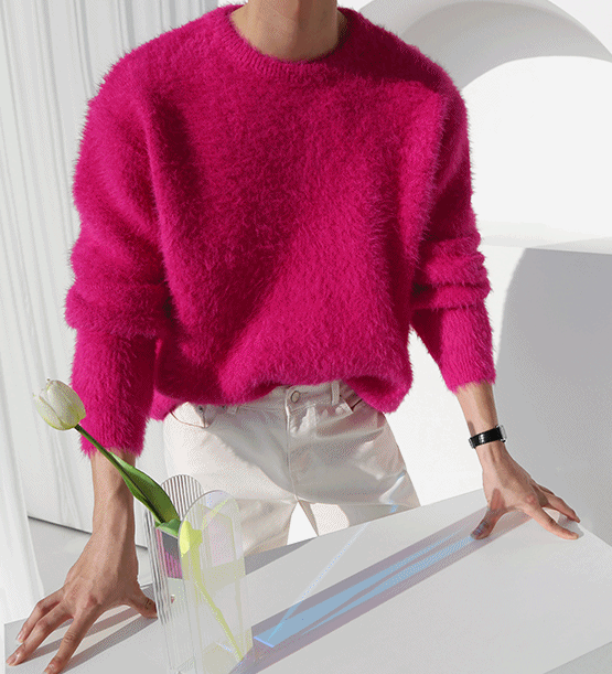 Blanc sullivan angora knit (4color)