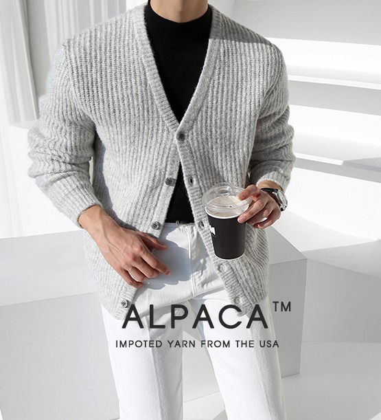 Real alpha wolf cardigan (3color)