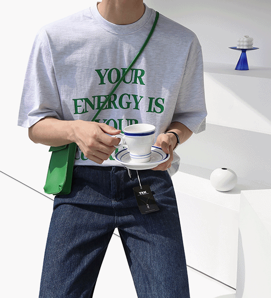energy  lettering half tee(2color)