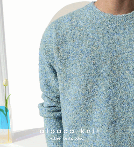 Bido alpaca bookle knit (4color)