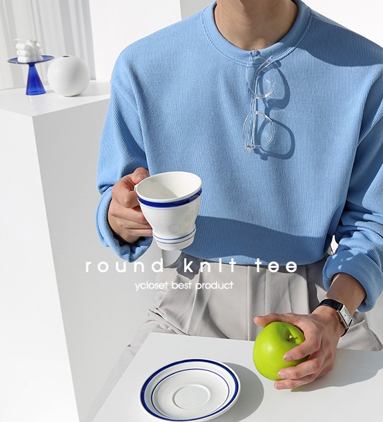 Syrup round knit box tee (11color)