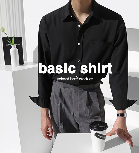 Formal S/S washing cotton shirt (13color)