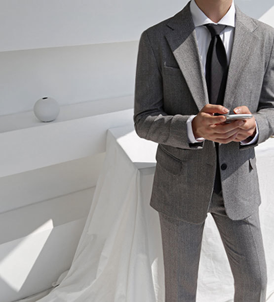 Rose stripe grey suit (1color)