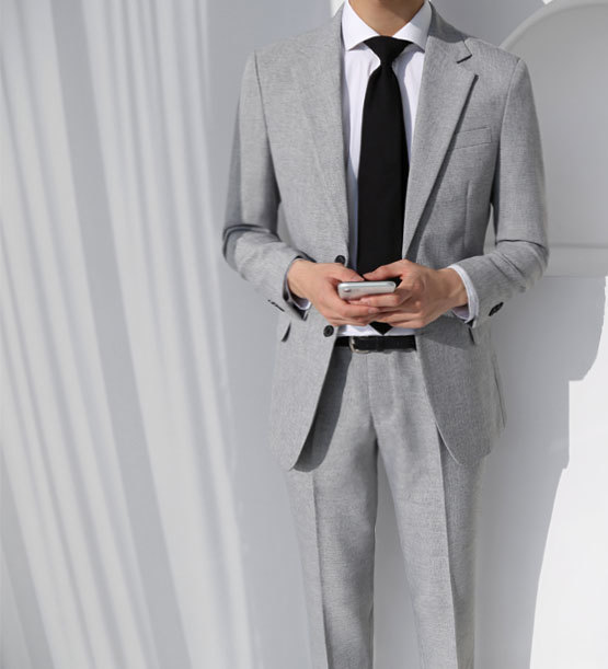 Shine grey suit (1color)