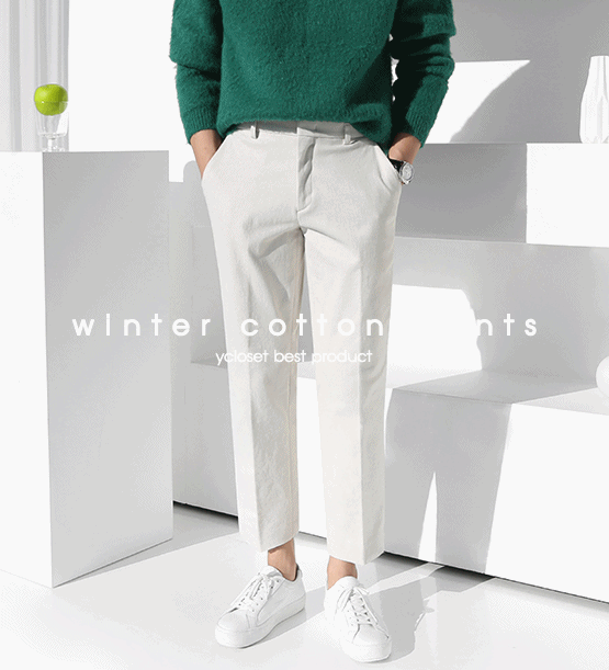 Legerve straight cotton pants(4color)