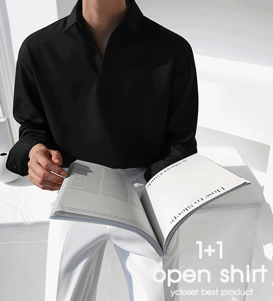 1+1 Lavan half open shirt(6color)
