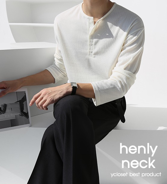 Gnal henry neck button knit (5color)
