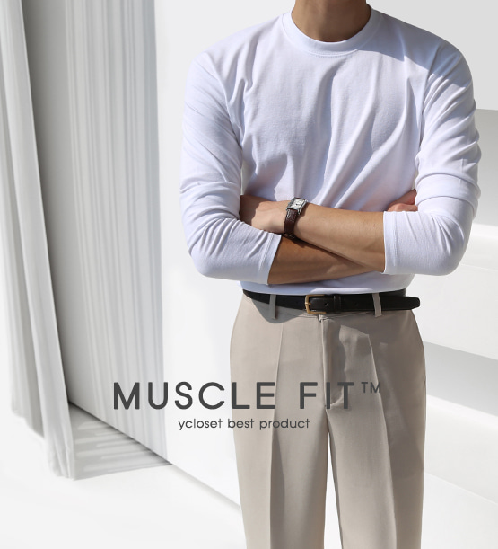 Muscle round long-sleeved (12color)